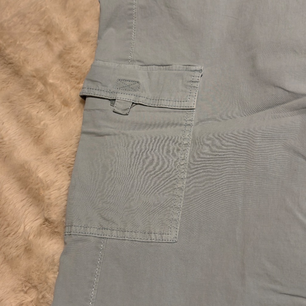 So Wide Leg Cargo Pants Light Blue Drawstring Stretch Waist Size M - Picture 4 of 7
